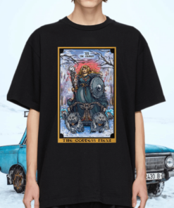 The Goddess Freyja The Chariot Tarot Card Norse Pagan TShirt