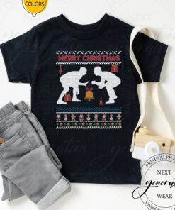 Wrestler Costume For Mens Womens Merry Christmas Funny Wrestling Reindeer Ugly Xmas T-shirts