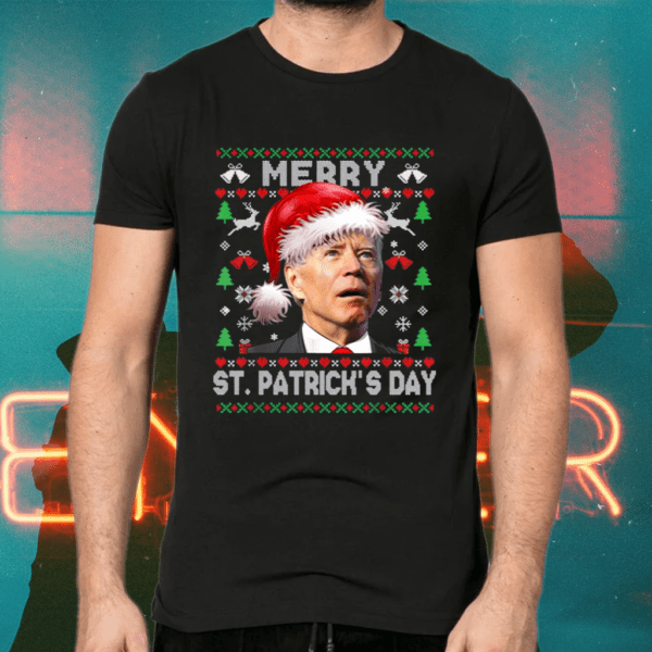 Anti Biden Merry St Patrick’s Day Ugly Christmas Shirts