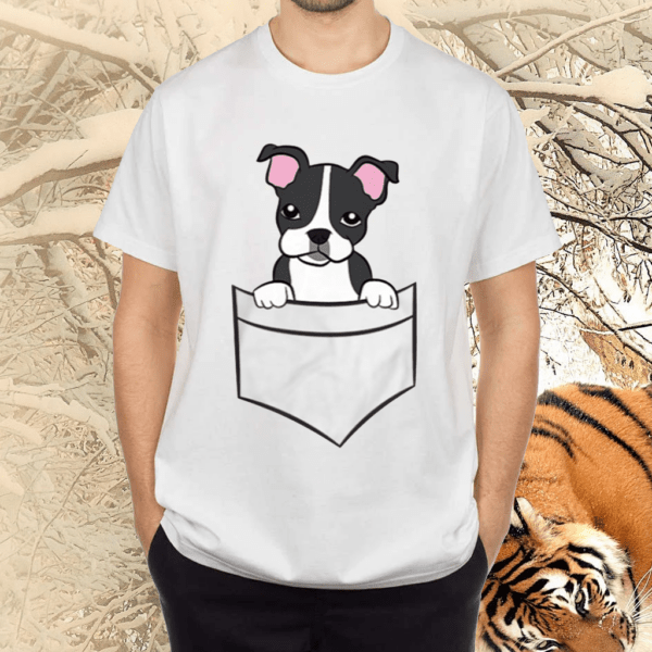 Boston Terrier In The Pocket Cute Pocket Boston Terrier Shirts