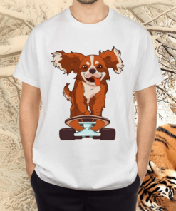 Cavalier King Charles Spaniel Dog Skater Skating Skateboard Shirts