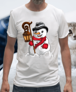 Christmas Gifts Winter Cartoon Snowman Raglan Baseball Tee Shirt