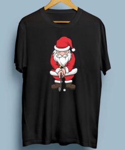 Christmas Golf Shirt Santa Claus Swing Funny Golf T-Shirt