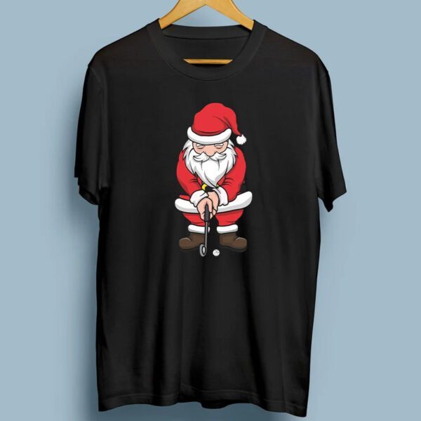 Christmas Golf Shirt Santa Claus Swing Funny Golf T-Shirt