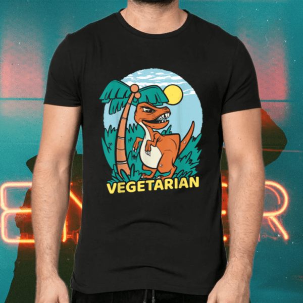 Dinosaur Vegetarian Vegan T Shirts