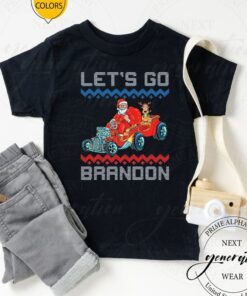 Funny Let's Go Brandon Santa Reindeer Ugly Christmas Sweater Shirt