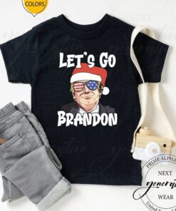 Funny Let's Go Brandon Santa Trump Design T-Shirts