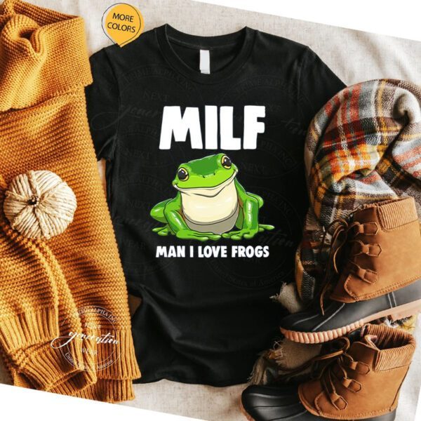 Funny Man I Love Frogs Tee Shirts Frog Love T-Shirt