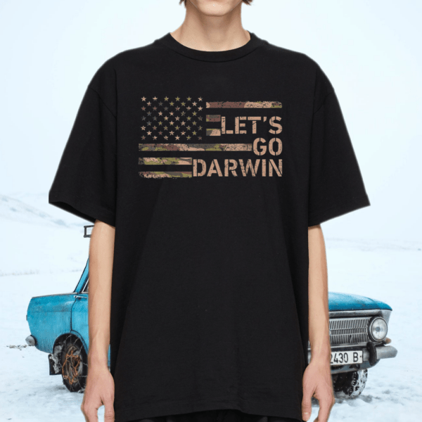 Let’s Go Darwin American Flag Camo Women Men Lets Go Darwin Shirt