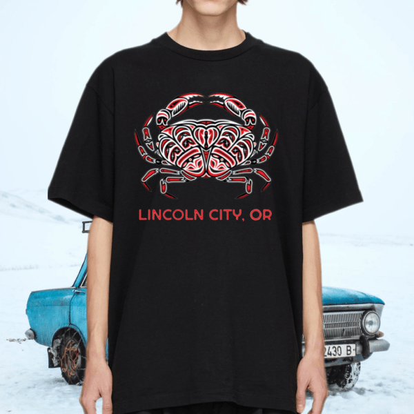 Lincoln City Oregon Dungeness Crab Native American Shirt