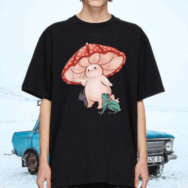 Mushroom Umbrella on a Rainy Day T Shirt