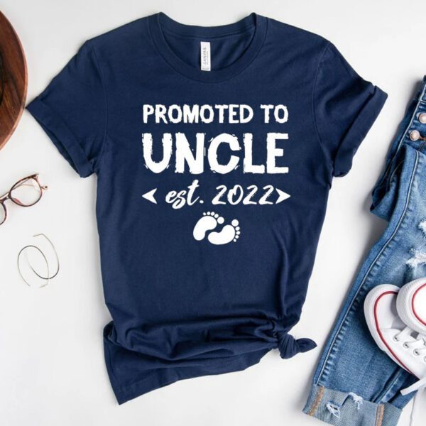 Promoted To Uncle Est. 2022 Baby Announcement Gift Shirts