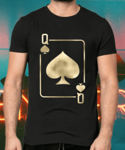 Queen Of Spades Card Square Glam Halloween Costume Shirts