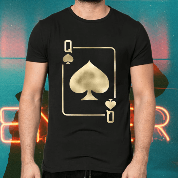 Queen Of Spades Card Square Glam Halloween Costume Shirts