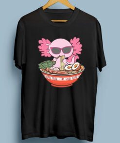 Ramen Axolotl Kawaii Anime Japanese Food Gift Girls Teenager T-Shirts