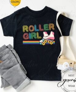 Roller Girl Vintage Seventies 70's Cool Retro Skates Skating Shirt