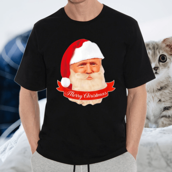 Santa Donald Trump Merry Christmas MAGA Hat tshirt