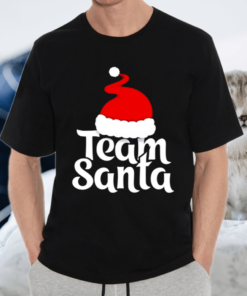 Santa Red Hat Christmas Pajama Team Santa Xmas Holiday PJ TShirt