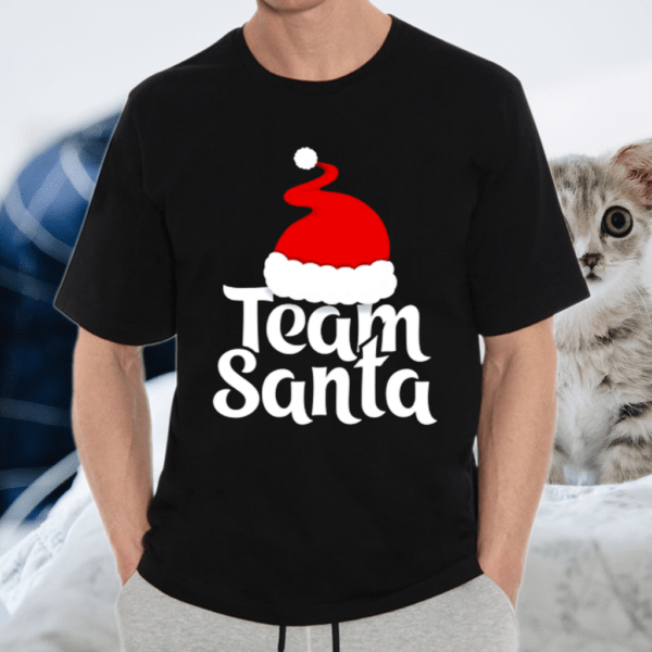 Santa Red Hat Christmas Pajama Team Santa Xmas Holiday PJ TShirt