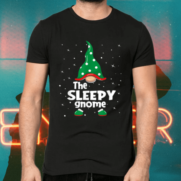 Sleepy Gnome Family Matching Christmas Funny Pajama T Shirts