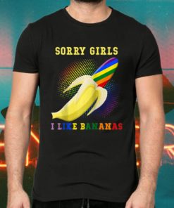 Sorry I Like Banana Rainbow Lgbt Gay Pride Raglan Baseball Tee Shirts