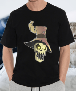 Straw Man Skull Skeleton Head Bones Gothic Halloween Grunge Shirt