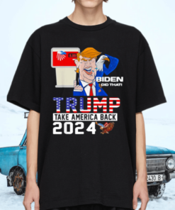 Trump 2024 American Flag Anti Biden Mean Tweets Cheap Gas tshirt