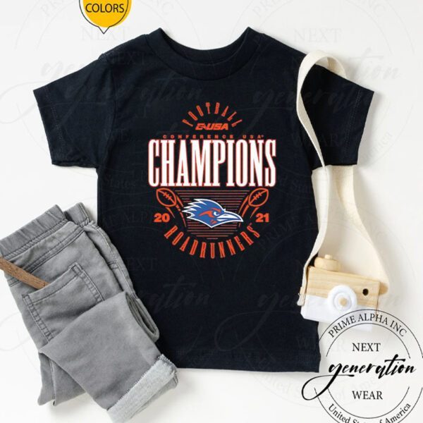 UTSA Roadrunners 2021 C-USA Football Conference Champions shirts