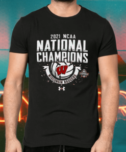 Wisconsin Badgers Under Armour Red 2021 Volleyball National Champions Shirts