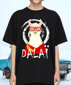 dalai Lama Does Yoga Meditation With Buddhism Alpaca TShirt