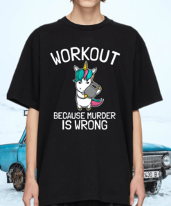 Workout & Fitness Saying Unicorn Kettle Bell Shirt