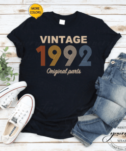 30 Years Vintage 1992 Original Parts 30Th Birthday Shirt