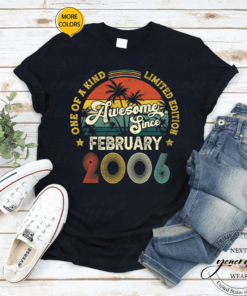 Awesome Since February 2006 Vintage 16Th Birthday T Shirt