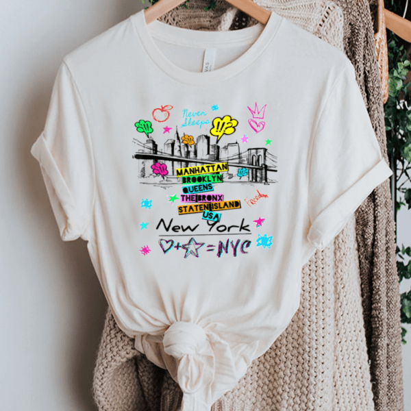 Colorful New York City 5 Avenues Graffiti TShirt