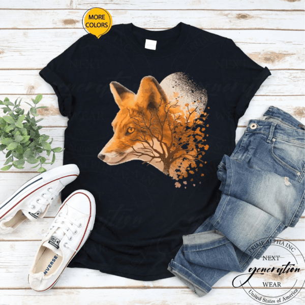 Cool Red Fox Tree T-Shirt