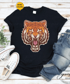 Cool Vintage Roaring Growling Bengal Tiger T-Shirt