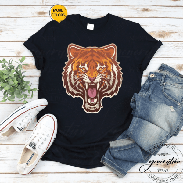 Cool Vintage Roaring Growling Bengal Tiger T-Shirt