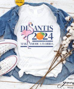 DeSantis 2024 Make America Florida Flamingo Election T-Shirt