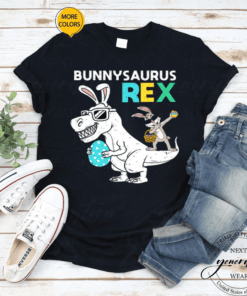 Easter Bunnysaurus T Rex Dino Dabbing Rabbit Boys Girls Kids Shirt