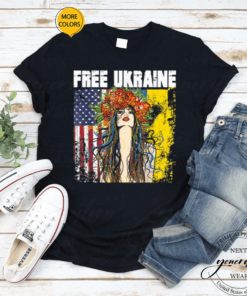 Free Ukraine Stand With USA & Ukraine Flag TShirts