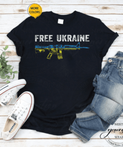 Free Ukraine Support Ukraine Strong Up Proud Ukraine Flag T-Shirt