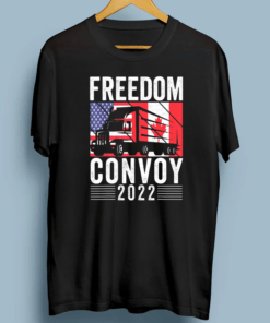 Freedom Convoy 2022 American Canadian Flag T-Shirt