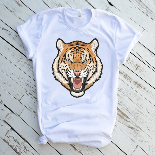 Funny Growling Mouth Open Bengal Tiger T-Shirt