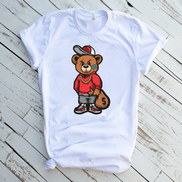 Gangster Teddy Bear Money Bags Good Chain Necklace Sneaker Shirts