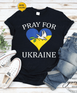 Pray For Ukraine Solidarity Peace Heart T-Shirt