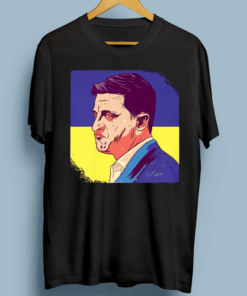 President Zelensky, Ukrainian President, Supporting Ukraine Premium T-Shirt