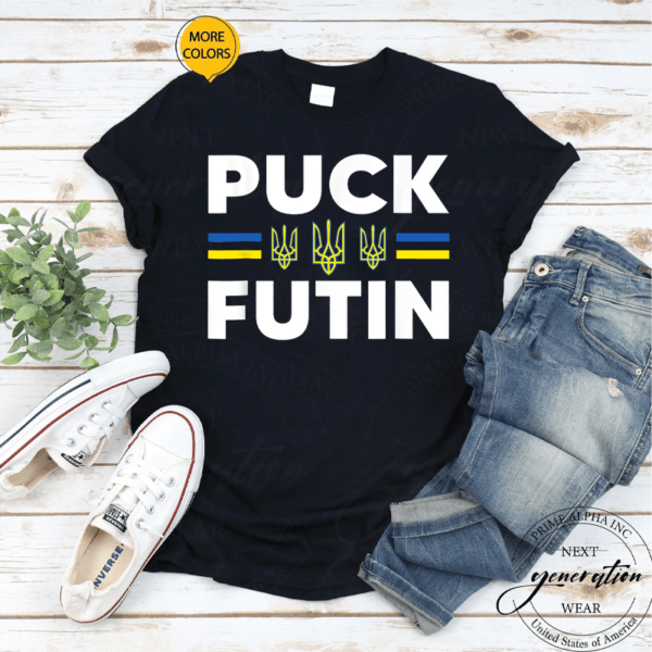 Puck Futin Funny Meme I Stand With Ukraine Ukrainian Support TShirt