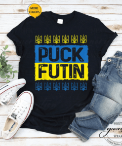 Puck Futin Meme I Stand With Ukraine Distressed Ukraine Flag TShirts