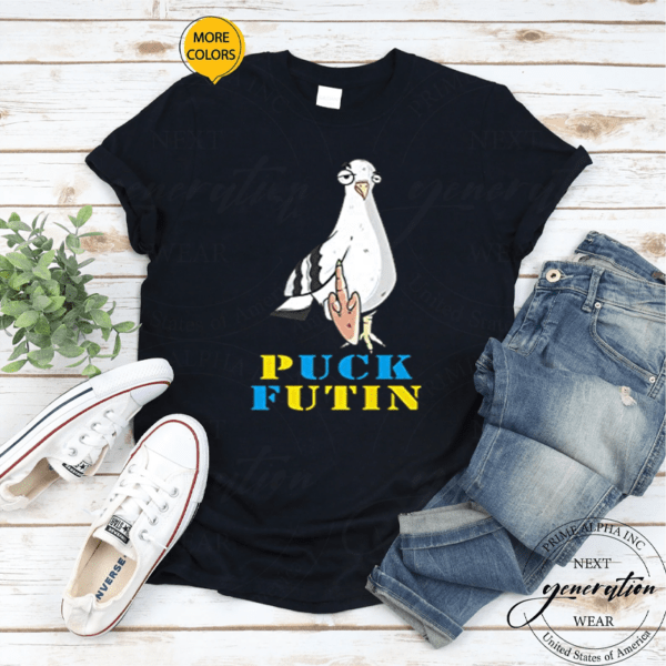 Puck Futin Stop War with Ukraine Peace Dove Puck Futin Premium T-Shirt