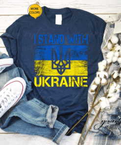 Retro Ukraine Ukrainian Flag Ukrainians Patriot Souvenir T-Shirt